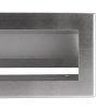 Kratka kominkowa OTWARTA narożna prawa 80x40x6cm inox